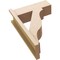 Ekena Millwork 7 1/2-in W x 20-in D x 28-in H Funston Block Rough Cedar Woodgrain TimberThane Outlooker, Primed Tan OUTUR075X20X28FST44RCPR - alternate 4